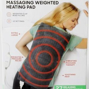 NEW Sharper image massaging weighted heating pad NIB 27 combinations